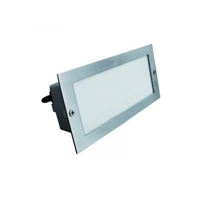 Aplique LED de señalización encastrable de aluminio, 3,6W, 6500ºK, IP54